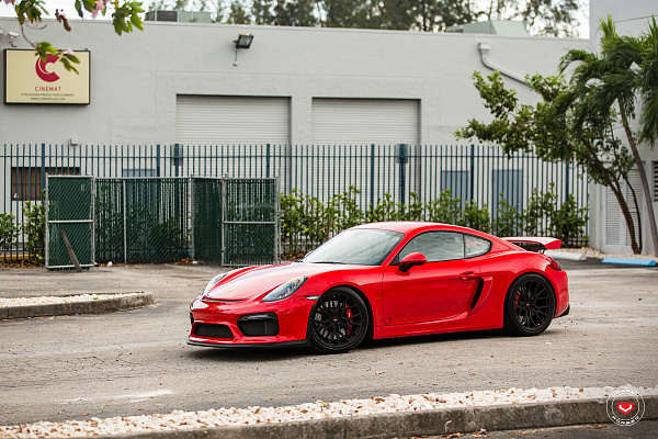 Фото дисков Vossen M-X3 Черный сатин на Porsche Cayman II