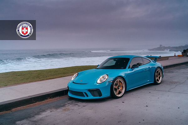 Фото дисков HRE C105 Сатиновая бронза на Porsche 911 VII