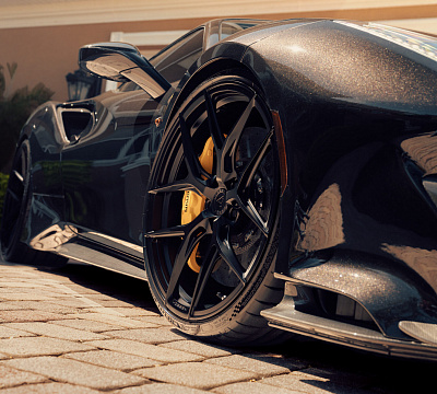 Фото дисков Vossen S21-01 на Ferrari 488