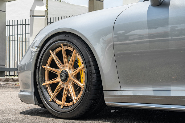 Фото дисков Strasse Wheels SV10-RS Performance Сатиновое золото на Porsche 911 VII