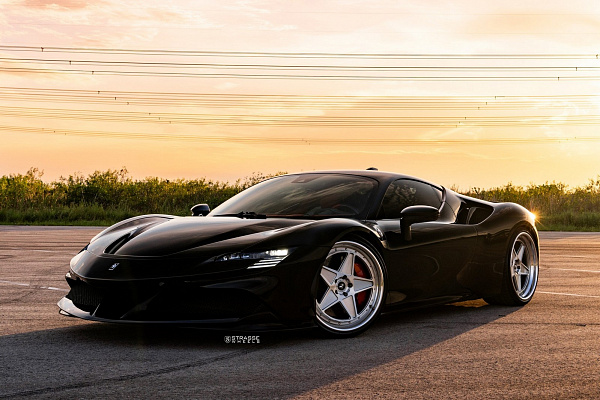 Фото дисков Strasse Wheels F5 Track Глянцевый лак на Ferrari SF90