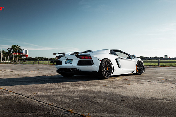 Фото дисков Anrky AN28 Глянцевый темный лак на Lamborghini Aventador