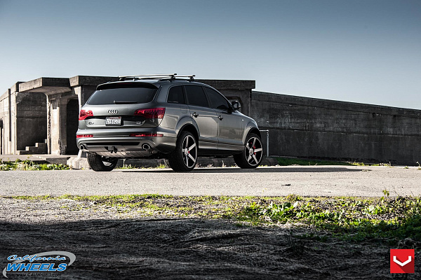 Фото дисков Vossen CV3 Сатиновый графит на Audi Q7 (4L)