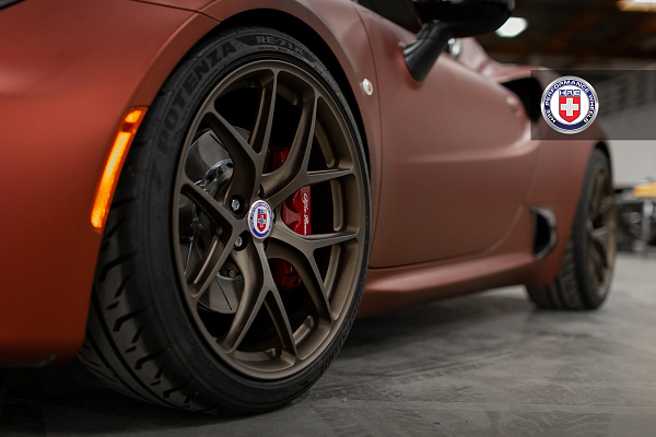 Фото дисков HRE R101 Сатиновая бронза на Alfa Romeo 4c