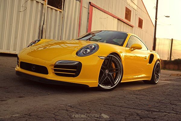 Фото дисков HRE S107 Глянцевый графит на Porsche 911 VII