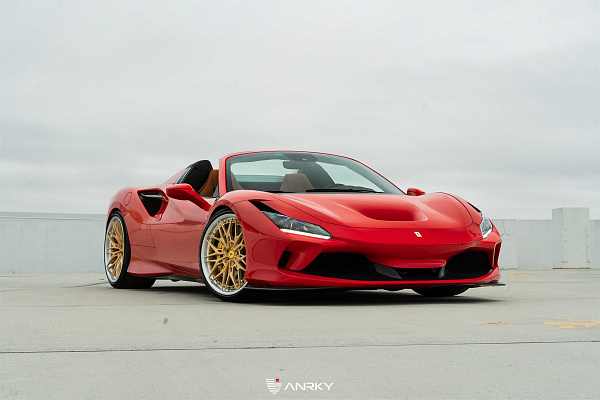 Фото дисков Anrky S3-X1 Сатиновое золото на Ferrari F8