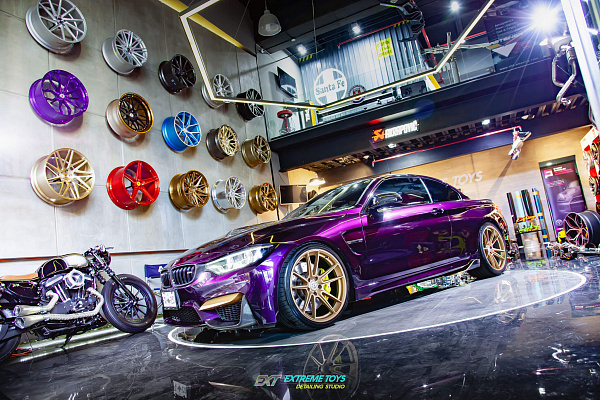 Фото дисков HRE FF04 Сатиновое золото на BMW 4/M4 (F32/F82)