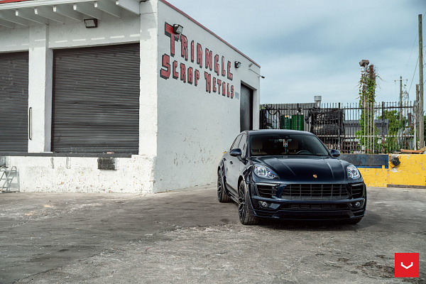 Фото дисков Vossen HF-2 Черный глянец на Porsche Macan I
