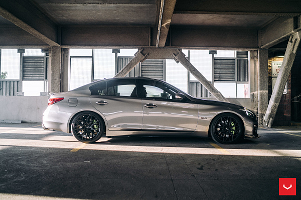 Фото дисков Vossen HF-2 Черный сатин на Infiniti Q50
