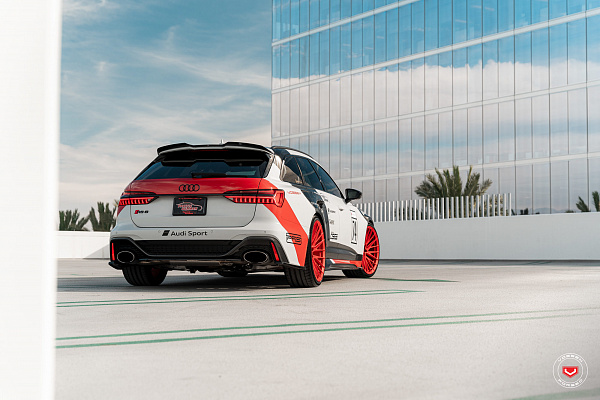 Фото дисков Vossen EVO-6TR Красный сатин на Audi A/RS 6 (C8)