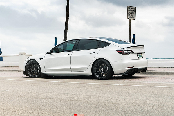 Фото дисков HRE FF21 Черный сатин на Tesla Model 3