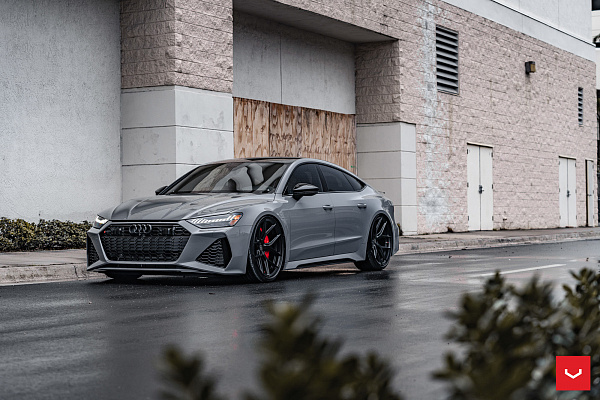Фото дисков Vossen HF-5 Черный сатин на Audi A/RS 7 (4K)