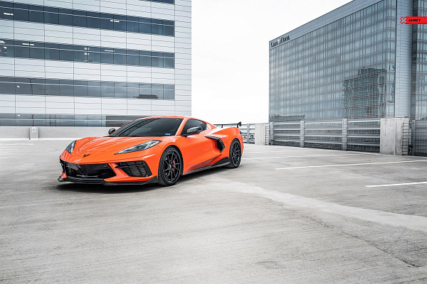 Фото дисков Anrky AN33 Черный сатин на Chevrolet Corvette C8