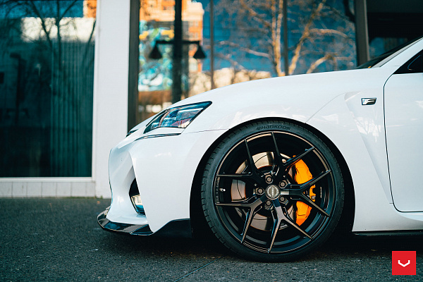 Фото дисков Vossen HF-5 Черный сатин на Lexus GS IV