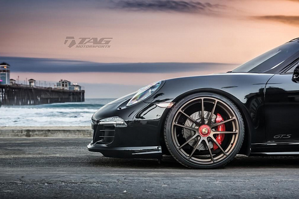 Фото дисков HRE P104 Сатиновая бронза на Porsche 911 VII