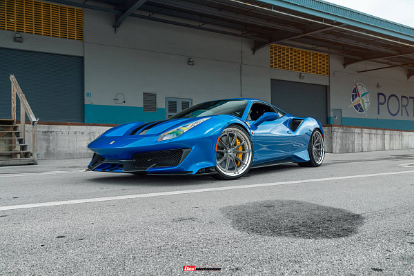 Фото дисков HRE S104SC Сатиновый тонированный лак на Ferrari 488