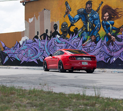 Фото дисков Vossen VFS-5 на Ford Mustang VI