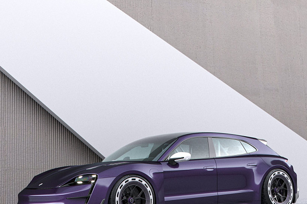 Фото дисков Brixton Forged PF7 Aerotech Черный глянец на Porsche Taycan I
