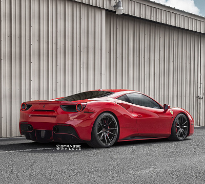 Фото дисков Strasse Wheels SV1 Deep Concave Monoblock на Ferrari 488