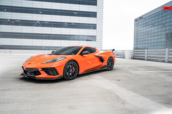 Фото дисков Anrky AN33 Черный сатин на Chevrolet Corvette C8