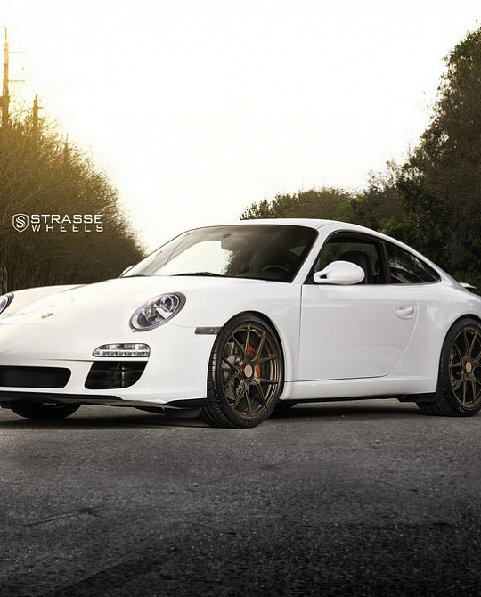 Фото дисков SM5R Deep Concave Monoblock Сатиновая темная бронза на Porsche 911 VI