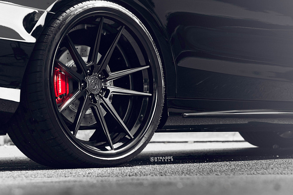 Фото дисков Strasse Wheels SV1 Deep Concave FS Черный сатин на Mercedes-Benz S-Class (W222, C217)