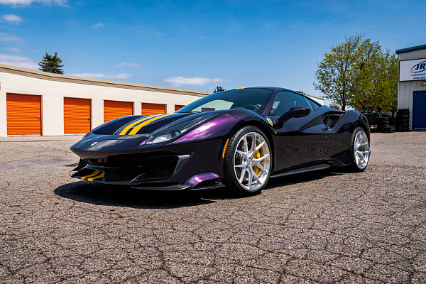 Фото дисков HRE P101 Глянцевый лак на Ferrari 488