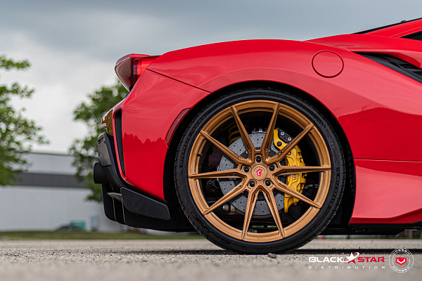 Фото дисков Vossen EVO-2R Глянцевая темная медь на Ferrari 488
