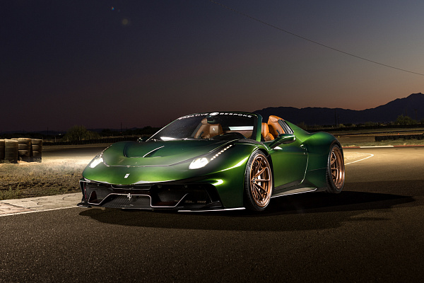 Фото дисков Brixton Forged R11-RS Глянцевая бронза на Ferrari 458