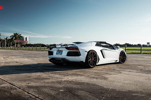 Фото дисков Anrky AN28 Глянцевый темный лак на Lamborghini Aventador