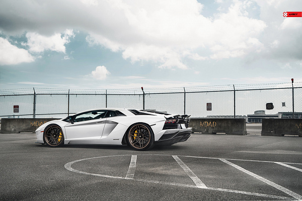 Фото дисков Anrky AN36 Сатиновая темная бронза на Lamborghini Aventador