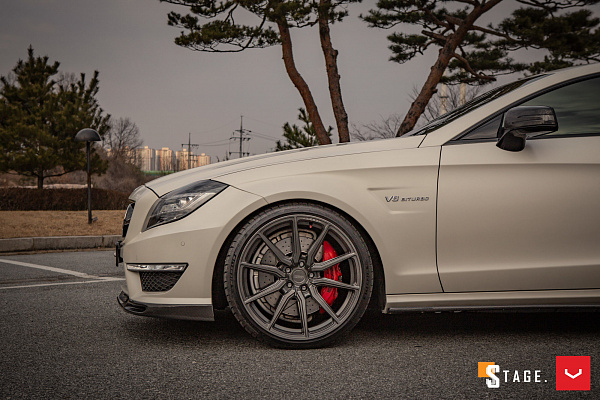 Фото дисков Vossen HF-3 Сатиновый графит на Mercedes-Benz CLS (C218)
