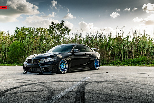 Фото дисков Anrky RS2 Синий глянец на BMW 2/M2 (F22/F87)