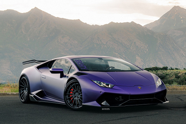 Фото дисков Strasse Wheels SV15T Deep Concave FS Черный матовый на Lamborghini Huracan