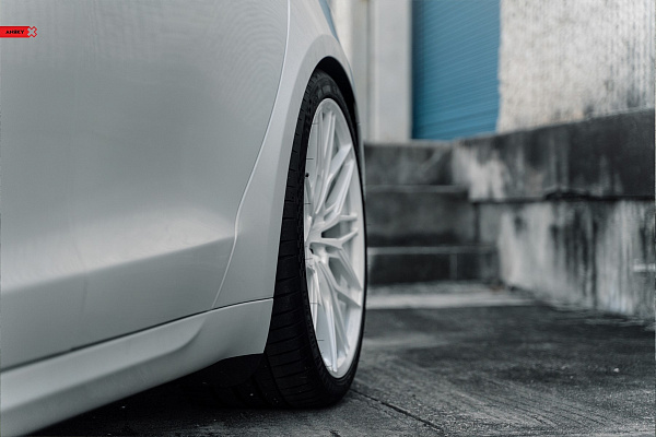 Фото дисков Anrky S1-X1 Белый глянец на Tesla Model S