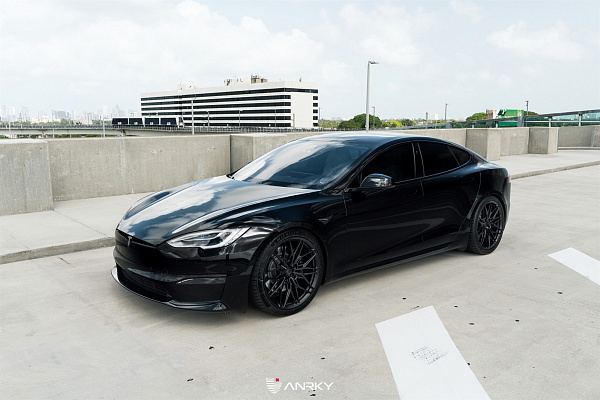 Фото дисков Anrky S1-X1 Черный сатин на Tesla Model S