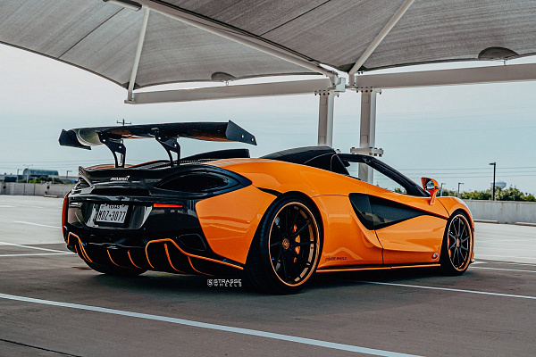 Фото дисков Strasse Wheels SV10T Deep Concave FS Черный сатин на McLaren 570S