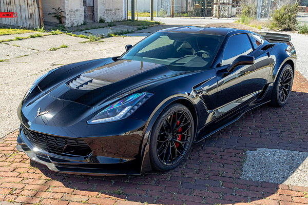 Фото дисков Anrky AN10 Черный сатин на Chevrolet Corvette C8