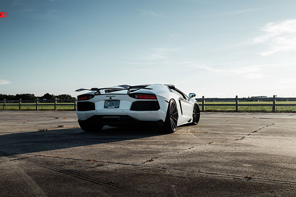 Фото дисков Anrky AN28 Глянцевый темный лак на Lamborghini Aventador