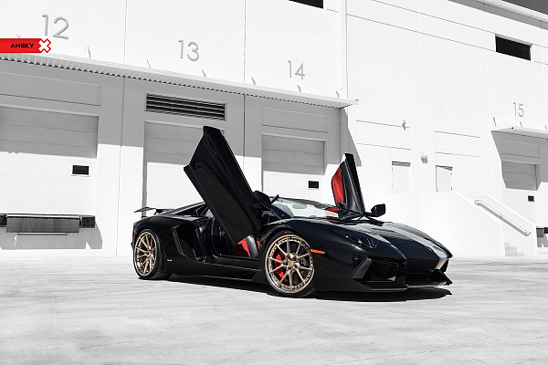 Фото дисков Anrky AN32 Сатиновая шампань на Lamborghini Aventador