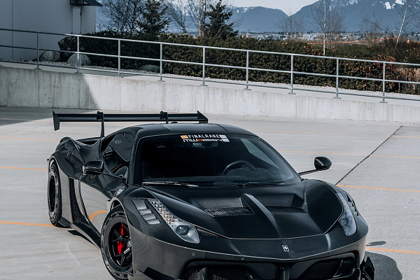 Фото дисков Brixton Forged PF7 Aerotech Черный сатин на Ferrari 458