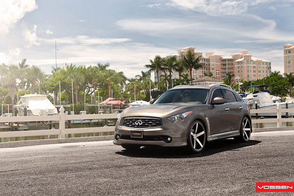 Фото дисков Vossen CV3 Алмазная проточка на Infiniti FX II