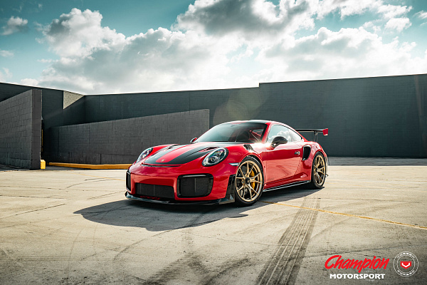 Фото дисков Vossen RS74 Глянцевое золото на Porsche 911 VII