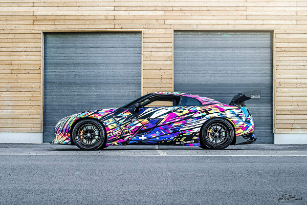 Фото дисков HRE S101 Черный глянец на Nissan GT-R