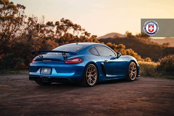 Фото дисков HRE R101 Глянцевое золото на Porsche Cayman II
