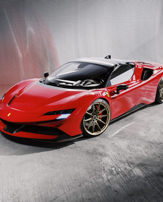 Фото дисков PF11 R / RS Сатиновое темное золото на Ferrari SF90