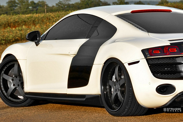 Фото дисков Strasse Wheels S5 Signature Черный сатин на Audi R8 (Typ 42)