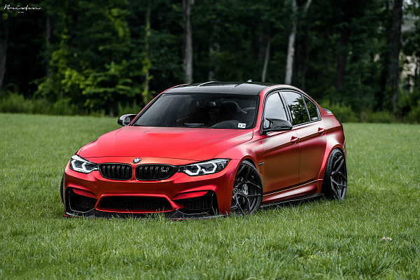Фото дисков Brixton Forged PF5 Сатиновый темный лак на BMW 3/M3 (F3x/F80)