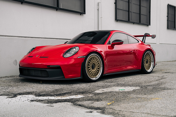 Фото дисков Brixton Forged TR20 Сатиновое золото на Porsche 911 VIII