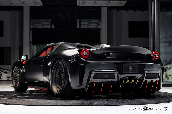 Фото дисков Brixton Forged TR10 AERO1 Сатиновый темный лак на Ferrari 458